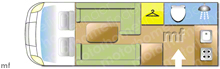Autotrail Imala 620, 2015 motorhome layout