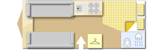 Sprite Alpine 4, 2012 caravan layout