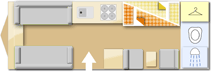 Bailey Pegasus Ancona, 2018 caravan layout