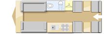 Swift Basecamp 6, 2022 caravan layout